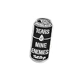 Getränkeflaschen-Brosche MINE ENEMIES Brosche Anstecknadel Kreative Cartoon Getränkedose Backen Emaille-Brosche Anstecknadel TEARS schwarze Dose Form harte Emaille Pin Humorvolle englische Brosche