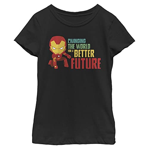 T-shirt Marvel fille noir XL style Better Future idéal pour l'école et les sorties loisirs
