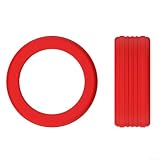 Evenoonest Elegante anello di protezione in silicone per Oura Gen 4/3, custodia protettiva flessibile antigraffio, per accessori indossabili slim fit (M 10/11/12/13/14/15 rosso)