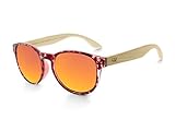 EFECTO ESPEJO Gafas de madera MOSCA NEGRA modelo MIX OMEGA Leopard X3 Polarized - Wood Sunglasses