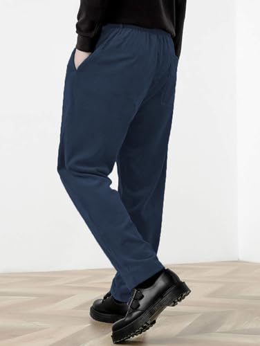 Image of KOTTY Men's Solid|Button|Straight|Regular fit|Corduroy Trousers|Pant for Men
