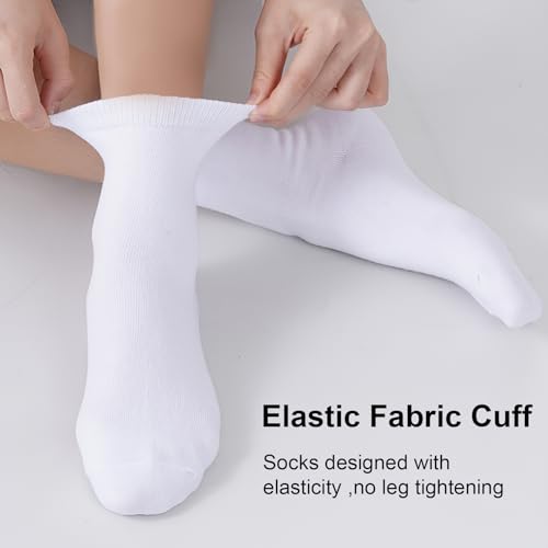 4 Pack Kids Crew Socks Youth Girls Boys Soft Cotton Seamless Toe Socks for School Uniform Dress4