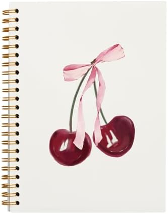 4-Pack Preppy Bow Notebooks - A5 Spiral Journals With Cute Bow Design