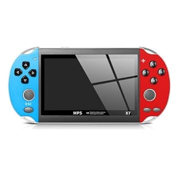 Vídeo Game Portátil X7 Retrô Console Multijogos Clássicos 8GB de Memória USB com Tela de 4.3'' Polegadas e Saída de Video Interface para TV/AV