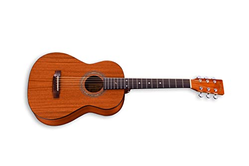 Zager Travel Size Acoustic Guitar - Solid African Mahogany Easy Play Guitar - Premier, Handmade Guitars - Small Acoustic Guitar For Comfortable Playing #TOP21