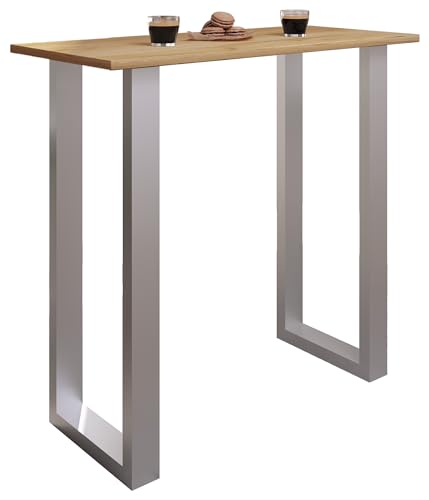 VCM Premium Bois Alu Bar Table de Bar Table de bistrot Table de Bar Xona 110x50 cm Premium Bois Alu Bar Table de Bar Table de bistrot Table de Bar Xona 110x50...