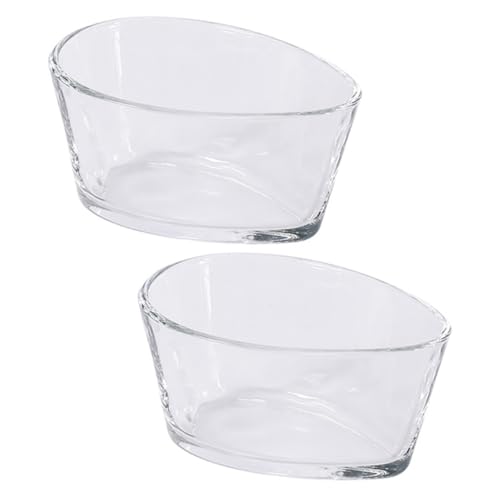 TOYZFRIENDY 2 pezzi Ciotole in Vetro Impilabili per Budino e Insalata Trasparenti e Facili da Pulire Contenitori Versatili per Dolci e Dessert per Cucina e Ristorazione