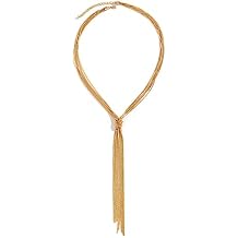 IFKM Long Necklace for Women Dainty Lariat Necklaces Twist Snake Chain Y Necklace Simple Charm Trendy Jewelry Women Gifts