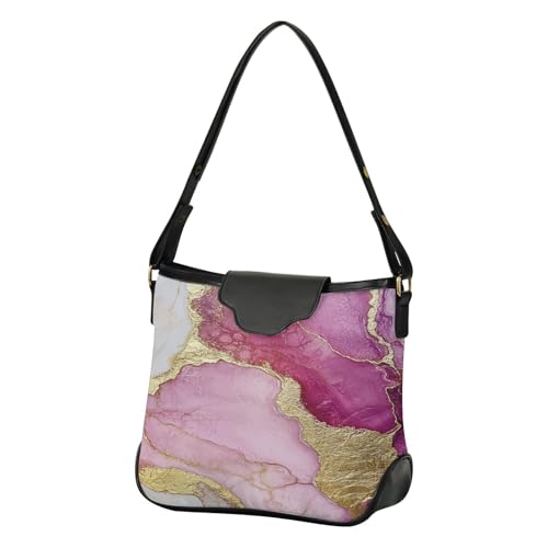 Sac à bandoulière marbre blanc pastel pour femme avec sangles amovibles pour le voyage quotidien