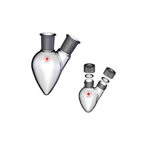 9479-29 Pear-Shaped with Two Neck Flask, 14/10 Joint, 25mL Capacity
