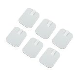 WOFASHPURET 6 Stück Silikon Elektrodenpads Selbstklebende Massage Patches für Rücken Nacken und Gelenke Atmungsaktive Therapie Pads für Schmerzlindernde Anwendungen