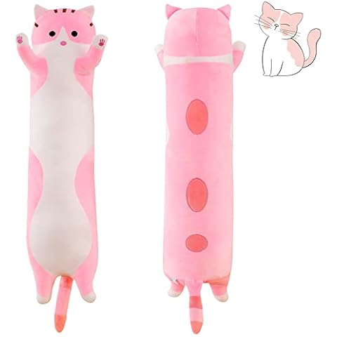 Almohada de Peluche Gato Rosa 90cm SNOWOLF Cover