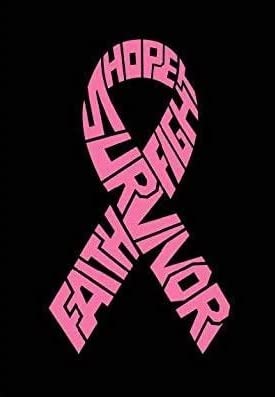 Image of Breast Cancer Survivor Fighter Ribbon Decal | Pink | Made in USA by Stick This! | Sticker for Car or Truck Windows, Laptop, Water Bottle, Tablets etc. | 3.25 inch x 5.5 inch |