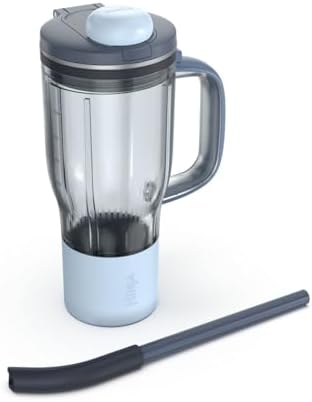 Ninja BlendBOSS | Personal Smoothie Tumbler | 26oz Travel Tumbler w/Leakproof Lid, Detachable Straw & Integrated Chug Spout | Dishwasher Safe & BPA Free | Cyberspace | XSKDB326SLCY