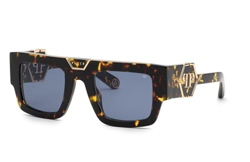 Philipp Plein SPP092M 0781 Avana Marron-Gialla Lucida Sunglasses Man Acetate, Square, 50