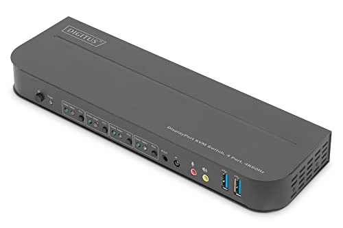 Switch KVM 4 Ports 4K60Hz DisplayPort HDMI sélecteur multiposte DIGITUS