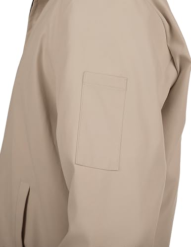 Coofandy Men Cotton Zipper Jackets Lightweight Spring Jackets Soft Shell Jacket With Pockets Khaki Slim Fit thumb #5