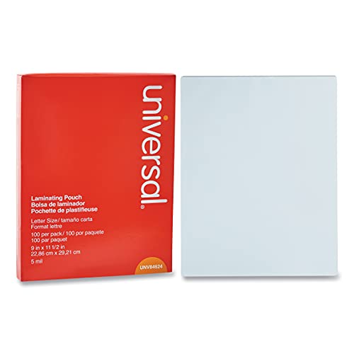 Pochettes de plastification antireflet Universal UNV84624 protège document mat 5 mil 100 pcss - 2