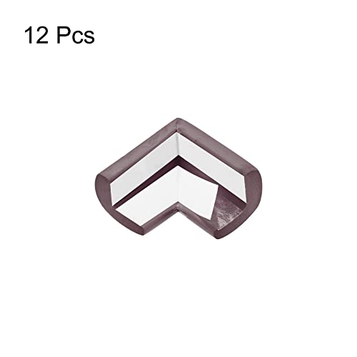 Image of uxcell Corner Guards Edge Protectors, 12Pack Foam Safety Bumper L Shape, 55mm /2.16 inch(L) for Furniture Corner Table Edge Guard, Brown