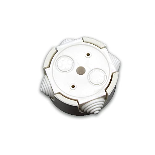 Verteilerdose mit weißer Porzellanoberfläche, robust und dekorativ, ideal für elektrische Installationen im Innenbereich.