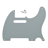 Kaish American Vintage 5-Loch Tele Pickguard TL Gitarren-Schlagbrett-Schutzplatte Für Tele/Telecaster Glänzend Schwarz 1-lagig