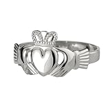 Biddy Murphy Claddagh Ring For Men Sterling Silver Men's Masculine Claddagh Ring Made in Ireland (8)