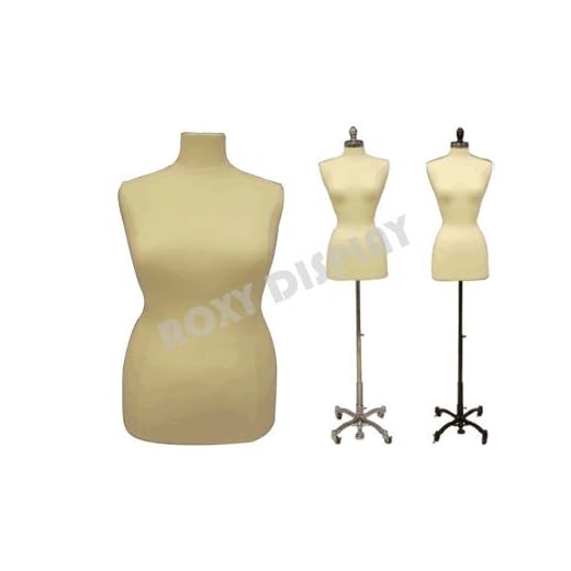 (JF-F18/20W+BS-WCDX) White Color Body Form, Size 18-20. with Chrome Caster Base+Cap.