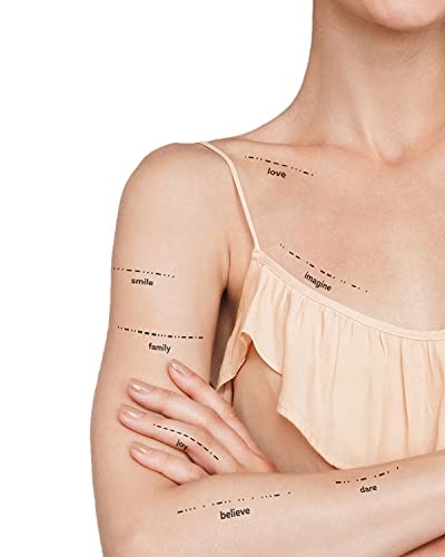 Temporary Morse Code Tattoo Set: Express Yourself With Words Of Inspiration And Meaning #TOP3