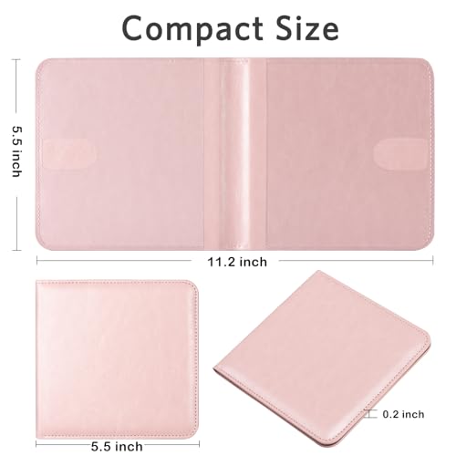 Image of CoBak Car Registration and Insurance Holder - Vehicle Glove Box Car Organizer, Auto Truck Comparment Accessories Case for Essential Document, Driver License, Cards (Light Pink)