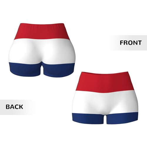 Dutch Flag Pattern Sports Shorts, high Elastic Slim Fitness Pants, Suitable for Yoga/Leisure/Daily wear3