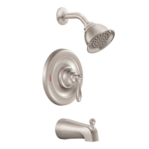 Moen 82496EPSRN Posi-Temp Mezclador equilibrado por presión para bañera y ducha, acabado níquel cepillado resistente a manchas miniatura 1