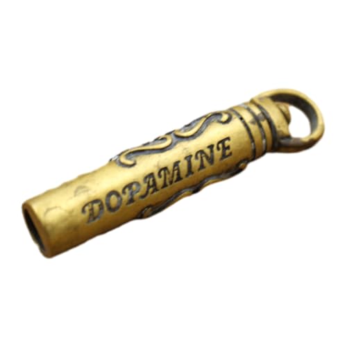 BRIGHTFUFU Portable Copper Whistle Keychain Decorative Hiking Whistle with Skull Pattern Resistant for Outdoor Activities and Referee Use