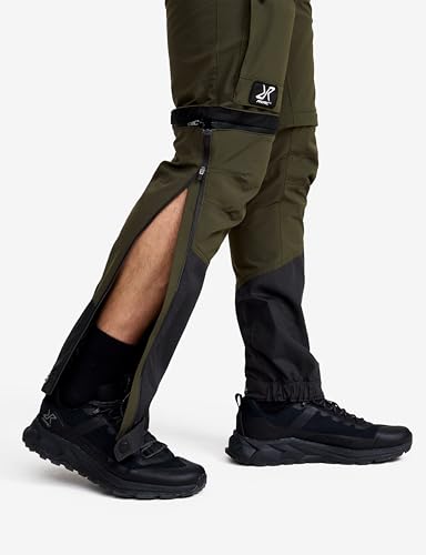 RevolutionRace RVRC GP Pro Stretch Zip-Off Pants für Herren, Wandelbare Wanderhosen für Outdoor-Aktivitäten, Forest Night/Anthracite, S