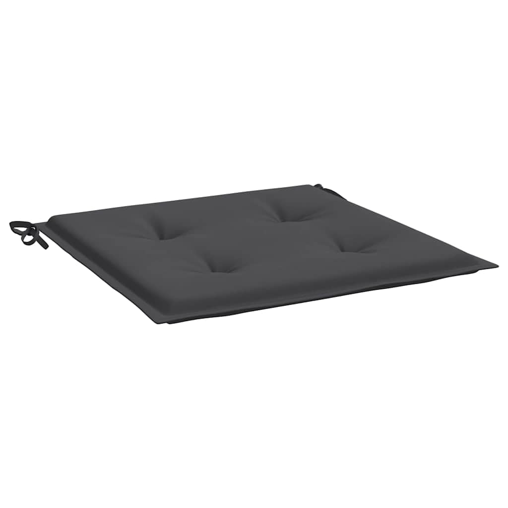 vidaXL Coussins de Chaise de Jardin Lot de 6, Coussin de Siège de Salon, Coussin de Meuble de Terrasse, Coussin d’Assise Extérieur, Anthracite 50x50x4 cm