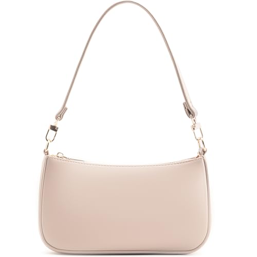 Image of Shoulder Bag for Women Retro Vegan Leather Classic Clutch Tote HandBags Purses with Zipper Closure