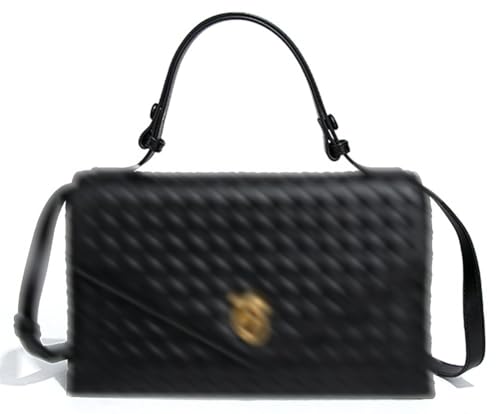 Image of PU Leather Woven Crossbody Purses Women Crescent Hobo Bags Satchel Shoulder Bag Knotlock Messenger Envelope Handbag 2025