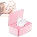 LAPONO Caja Para Toallitas HúMedas Caja Toallitas Bebe Dispensador De Toallitas Mojado Para Papel De Seda Seco Y HúMedo Soporte Para Servilletas Toallitas HúMedas Con Tapa Para El Hogar (Rosa)