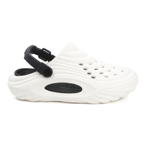 Image of Men's Lightweight EVA Clogs with Adjustable Back Strap | Breathable Anti-Skid Slip-On Sandals | Comfortable Casual Garden Beach Clogs for Indoor Outdoor