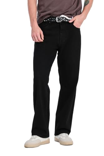 Image of SNITCH Men Jeans Casual Wear | Straight Fit Full Length Button & Zip Closure | 100% Cotton Denim Fabric Durable & Breathable for Streetwear & Daily Outings