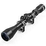 UUQ 3-9×40 Rifle Scope with Rangefinder Reticle with 20mm Picatinny Mounts,Waterproof and Fog-Proof for Hunting