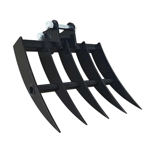 Wide Backhoe Rake for Small Excavators Suitable for Excavators of 0.8-1.5T Hole Diameter: 25MM/0.98 Inches Span: 90MM/3.54 Inches Excavator Accessories