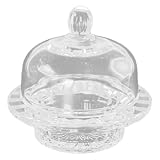 NUOBESTY Dessertschale aus Glas 110ml mit Deckel Durchsichtige Snack und Suppenschale Multifunktionale Salatschüssel für Küche und Servieren