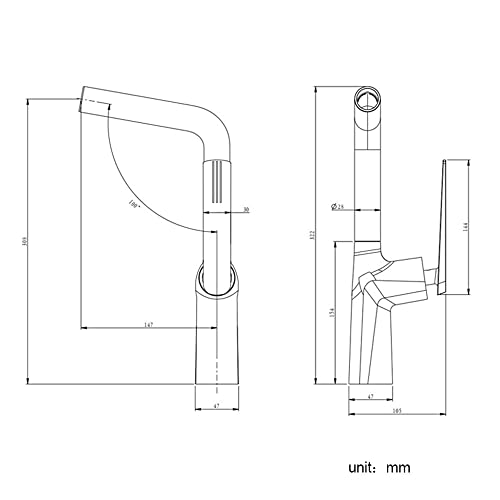 Grifo de cocina extraíble giratorio de 360 grados para un fácil lavado, duradero y elegante, perfecto para uso doméstico y comercial