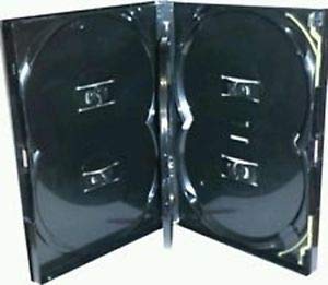 Dragon Trading Lot de 10 boîtiers pour 6 CD/DVD/Blu-Ray pour 6 CD/DVD/Blu-Ray, Tranche de 14 mm, Pochette extérieure pour Incrustation d'œuvres d'art Noir