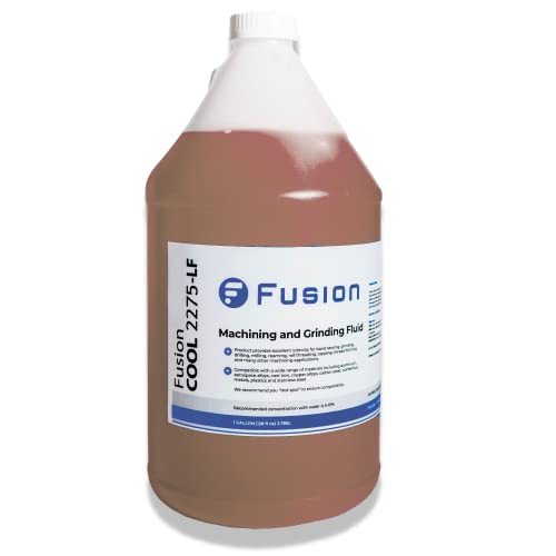 Machining Fluid with Low Foam by Fusion Chemical | Fusion Cool 2275 LF | General Purpose Coolant with Exceptional Low Odor, High-Lubricity | Semi-Synthetic | Microemulsion (1 Gallon)