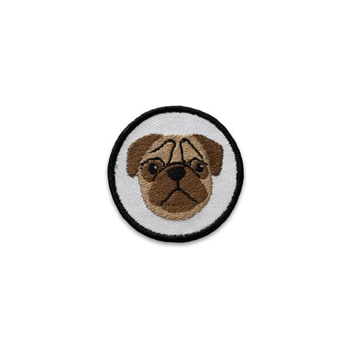 K9 Sport Sack Velcro Dog Patch for Dog Carrier Backpack (Pug Face - White)