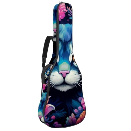 Housse guitare acoustique chat coloré pour trajets urbains et répétitions