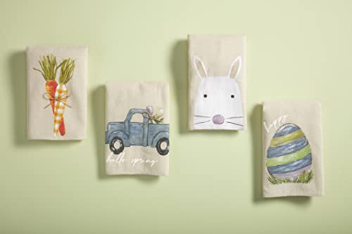 Mud Pie Painted Easter Towel, Bunny, 14" X 21" #TOP2