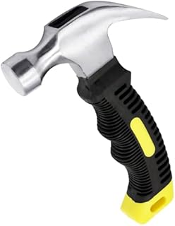 Bukela Mini Claw Hammer 10 OZ Tack Hammer with Soft Rubber Grip Handle Small Stubby Nail Tool for Indoor Outdoor Use Home Repair Decoration