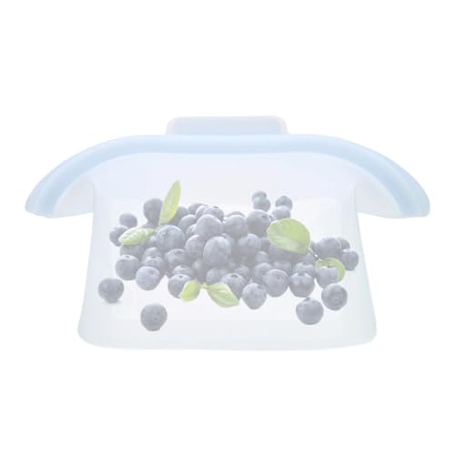 Muskela シリコンバッグ | 電子レンジ対応 冷凍可能バッグ,シリコン製 食品保存 袋 | 残り物、果物、野菜、スープ、ヨーグルト、ポップコーン、食事準備、旅行、キッチン、冷蔵庫用